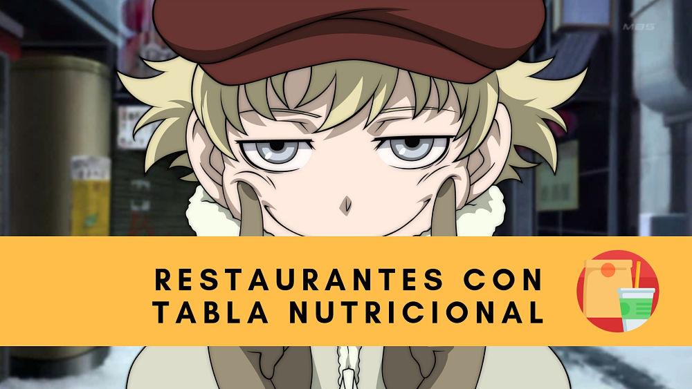 tablas nutricionales