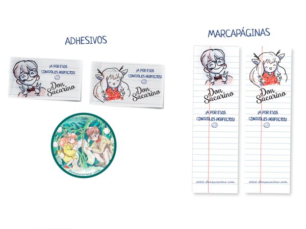 Libro ¡A por esos controles perfectos! - Marcapáginas y adhesivos