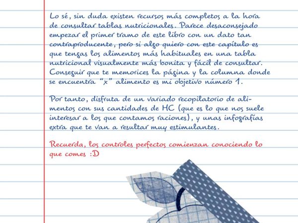 Libro ¡A por esos controles perfectos! - Tablas nutricionales