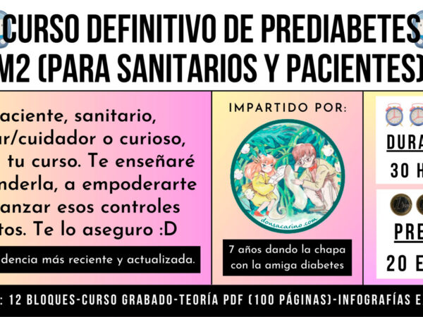 El curso definitivo de DM2 y prediabetes (para sanitarios y pacientes)